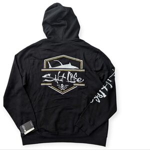 Men's Salt Life Live Salty Graphic Black Hoodie Size XL NWT